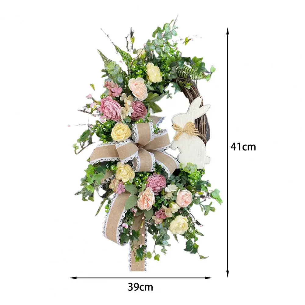 

Festival Wreath Easy to Install Easter Wreath Decorative Fashion Cheering Artificial Flower Easter Garland Holiday Decor