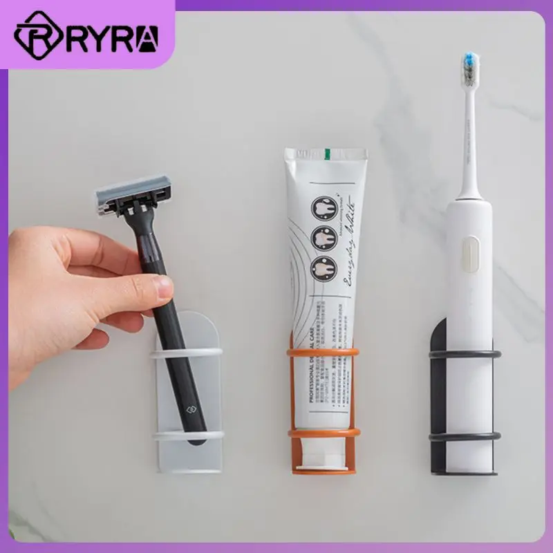 

Wall-mounted Electric Toothbrush Rack Drain Lightweight Storage Shelf Punch-free Moisture-proof Bathroom Accessories