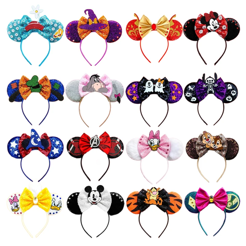 Fashion Mickey Mouse Ears Headbands for Baby Girls Headband Kids Accessories Women Hair Headwear for Festival Carnival Party