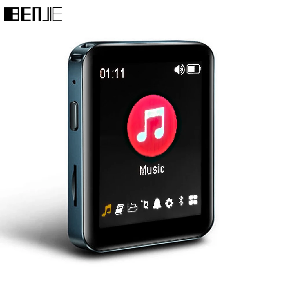 

Benjie HiFi Lossless Music Player With Bluetooth 5.0 Touch Screen MP3 Built In Speaker FM Radio Recording E-Book Mini Walkman