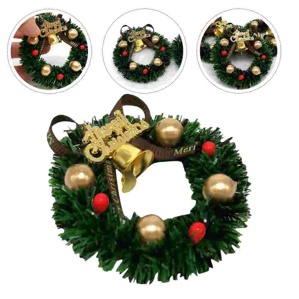 

Christmas Wreathrings Tree Hanging Door Mini Wreathsfront Autumndecoration Artificial Pine Garlandbell Garlands Ornament Fall