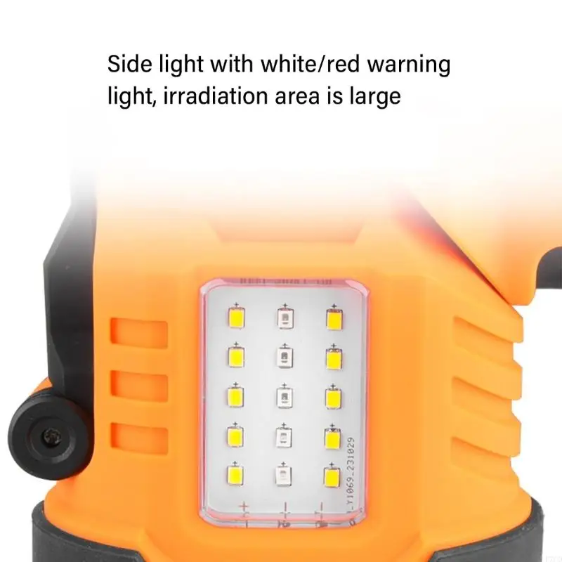 Фото E7CD High Lumen Led Spotllight Flashlight, USB C перезаряжаемый, водонепроницаемый прожекто №3