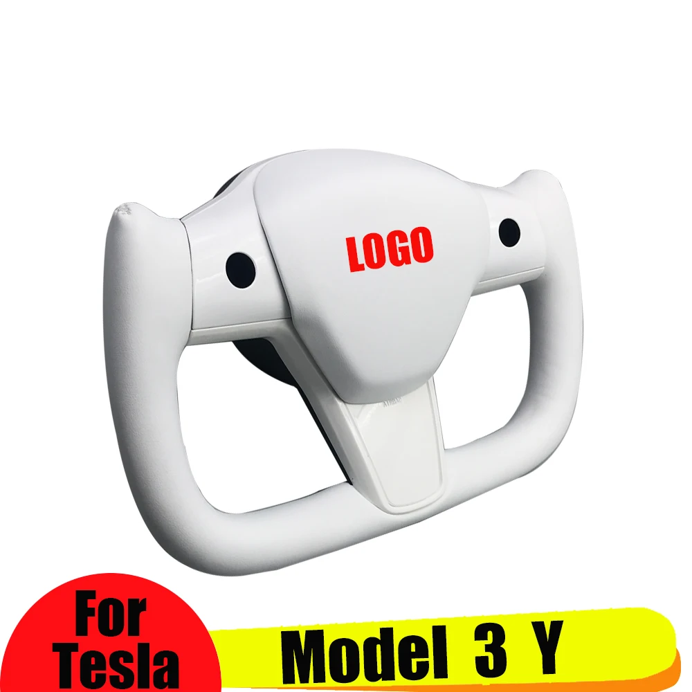 

350mm Yoke Handle 370mm Carbon Fiber Steering Wheel 2022 With Heat For Tesla Model Y Yoke Steering Wheel 2023 Accessories