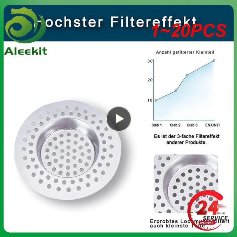 

1~20PCS Stainless Steel Kitchen Sink Filter Mesh Sink Sewer Strainers Bathroom Floor Drains Catcher Waste Drain Hole Filter Trap