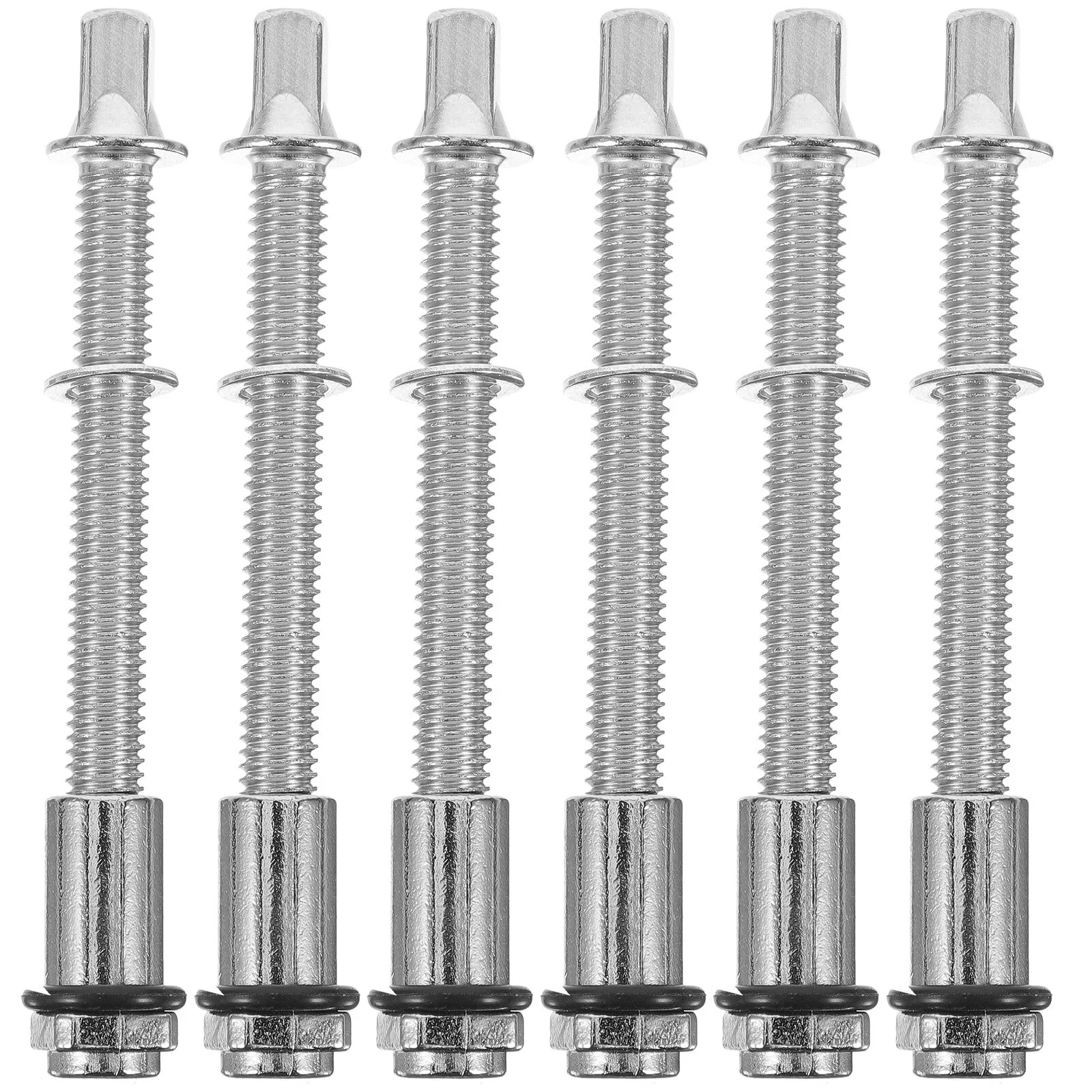 

6 Pcs Metal Drum Tension Rods Fittings Screws Snare Tension Lug Set Hardware Rods 78mm Kit Lugs
