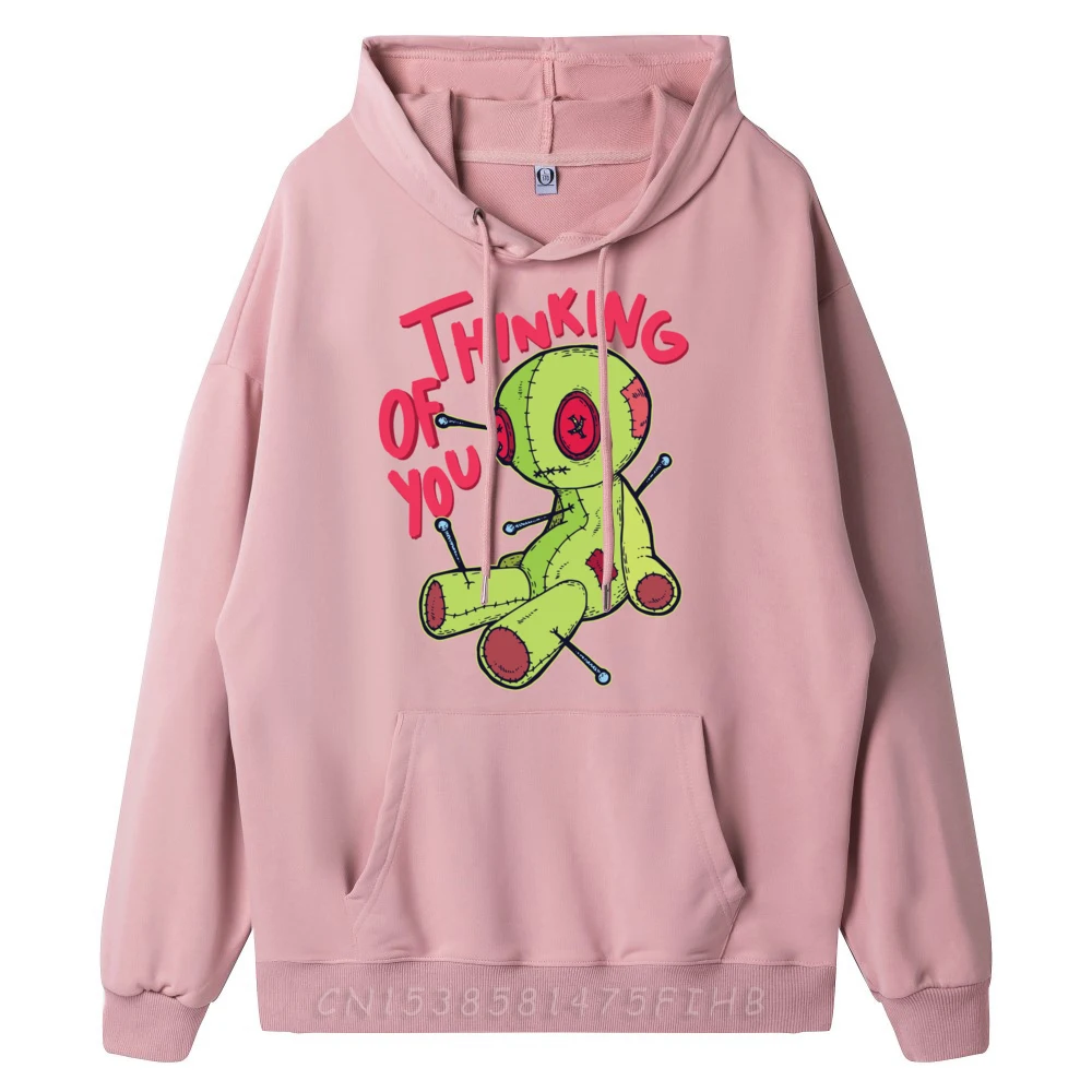 Thinking Of You Хэллоуин Кукла Вуду Большая толстовка с капюшоном Мужчины Мужские