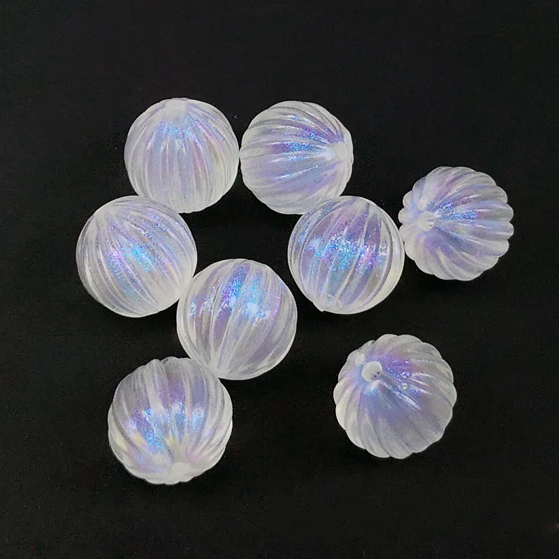 5pcs Acrylic Moon Star Flower Beads Transparent Aurora Dazzling Laser LooseWholesale Lot For Jewelry Making DIY Crafts Pendant