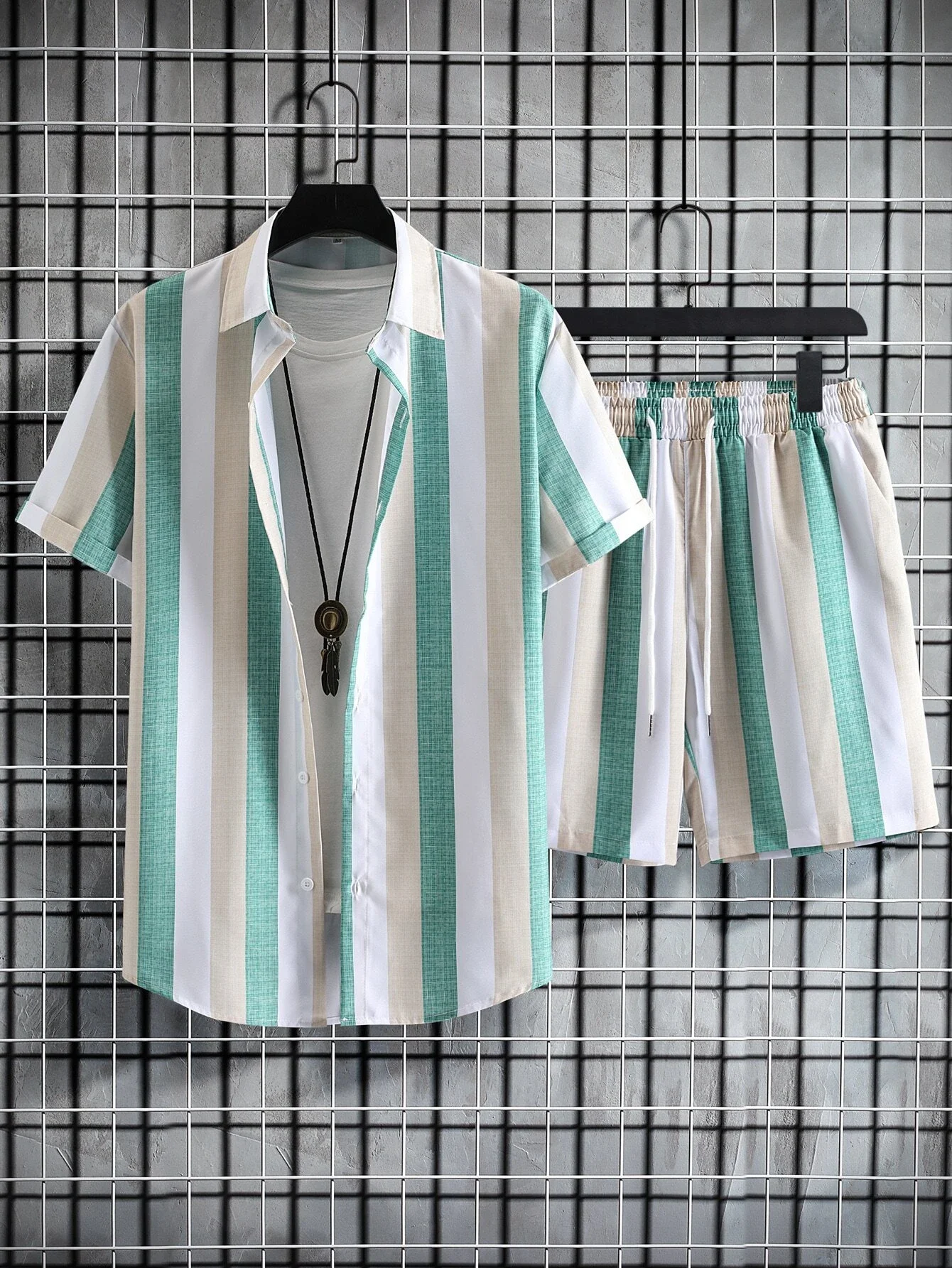 

Summer Mens Tracksuit Streetwear Loose Style Short Sleeve T Shirts And Shorts M-3XL