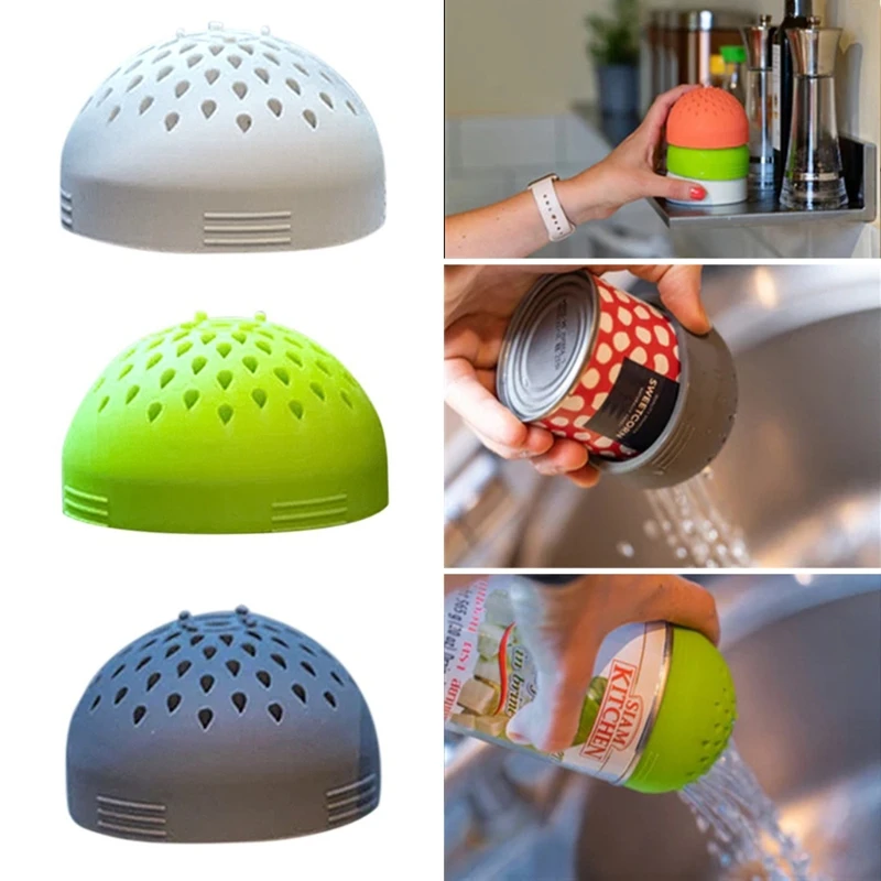 

2022 New Multi-use Micro Kitchen Colander Can Drainer Lid Food Mesh Drain Tinned Fruit