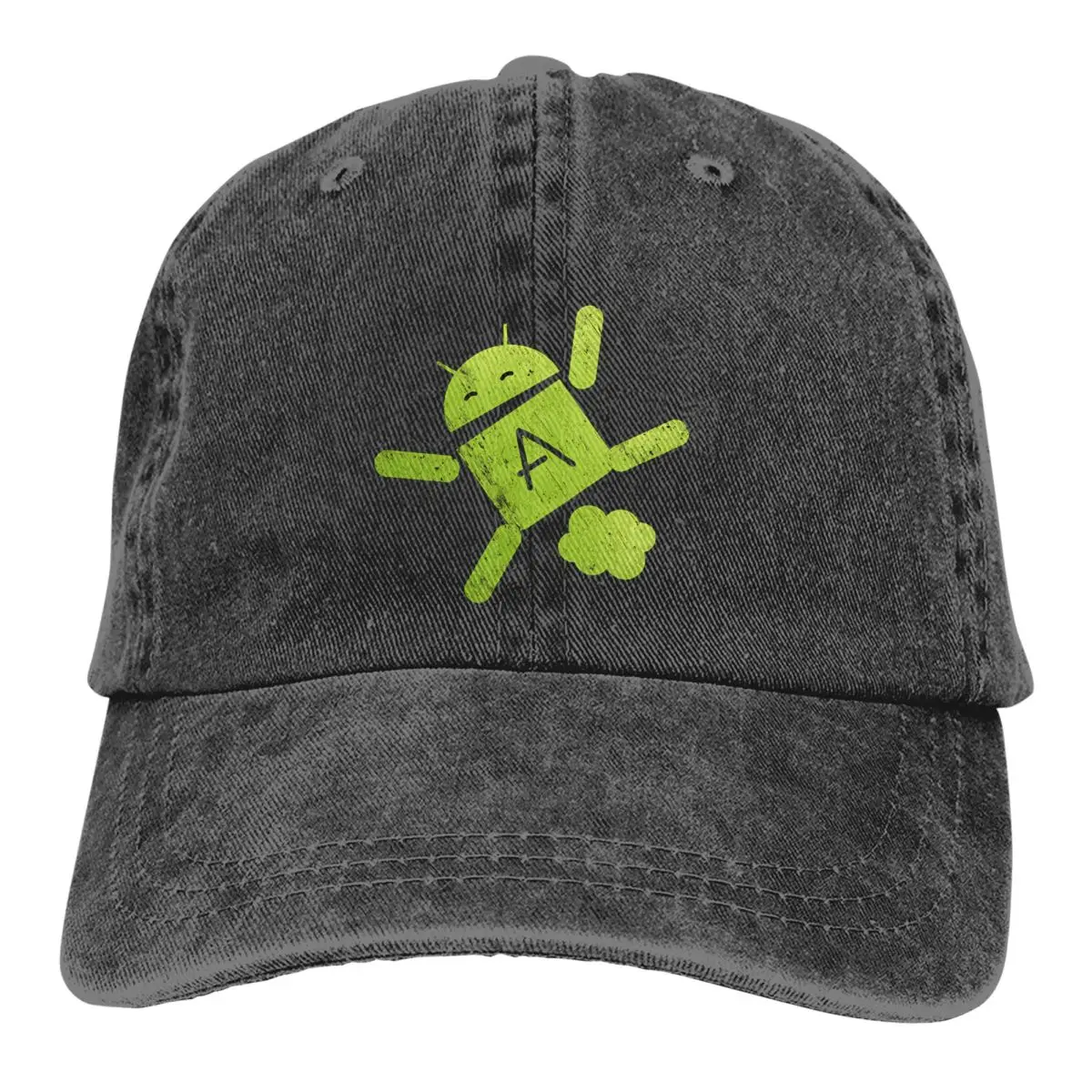 

Washed Men's Baseball Cap Alex The Android Trucker Snapback Caps Dad Hat Golf Hats
