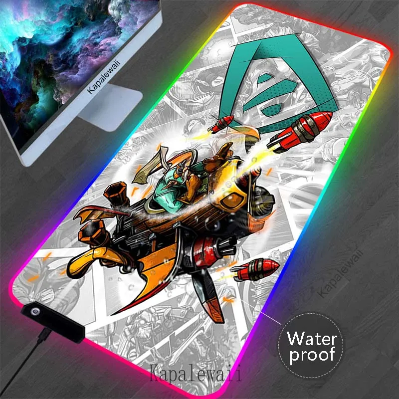 

LED Extended Mouse Pad DOTA2 Waterproof Desk Mat RGB Computer Deskmat Mousepad Gaming Accessories Table Mat Gamer Mouse Mat XXL