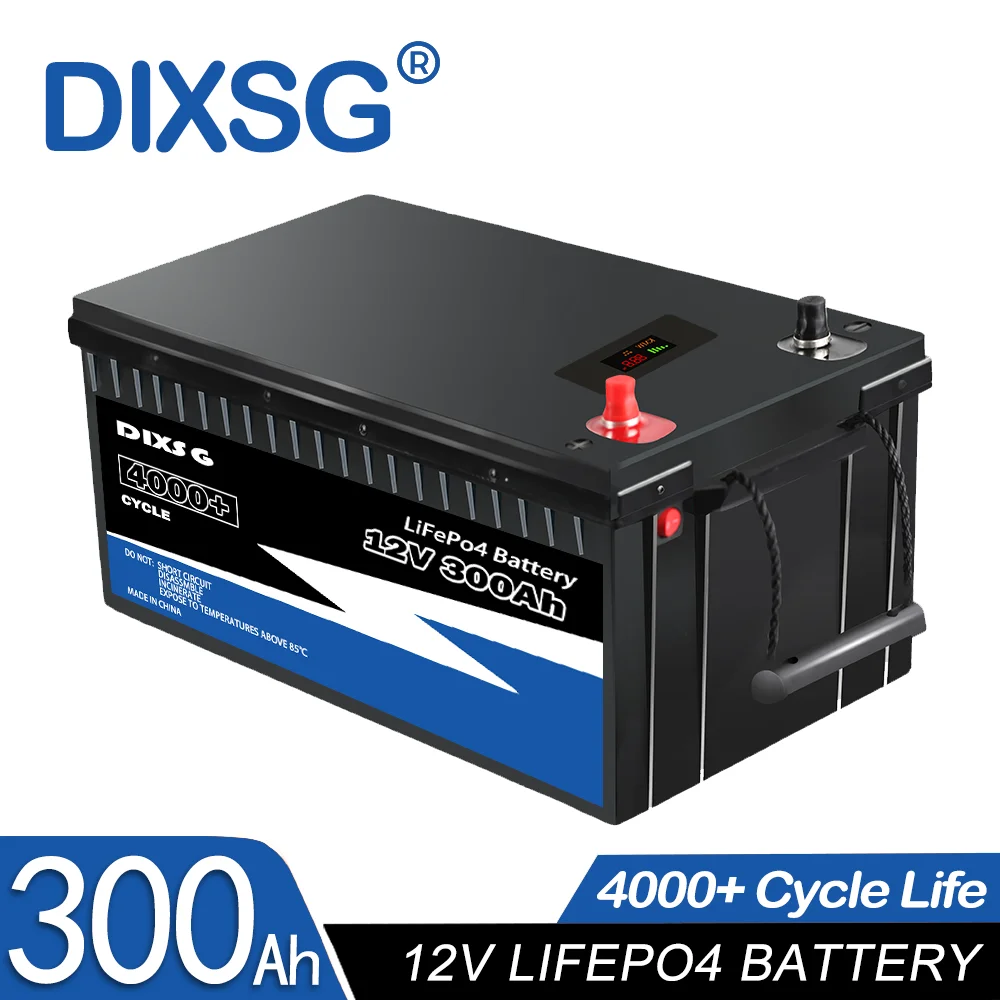 

Dixsg 12 в 300 Ач LiFePo4 аккумулятор литий-железо-фосфатные батареи встроенные BMS для солнечной лодки без НАЛОГА