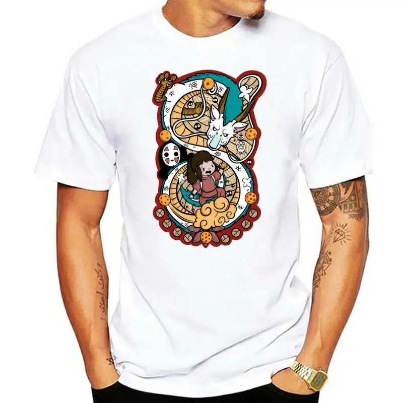 

Summer Women's Short Sleeve T-Shirt Spirited Away Artsy Girl's Anime Tshirt Hip Hop Tops Tees Harajuku Streetwear