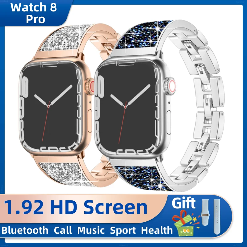 

Новинка 2023, умные часы серии 8 с Bluetooth, женские спортивные Смарт-часы Fintess с модным циферблатом под заказ, Смарт-часы для Apple Watch