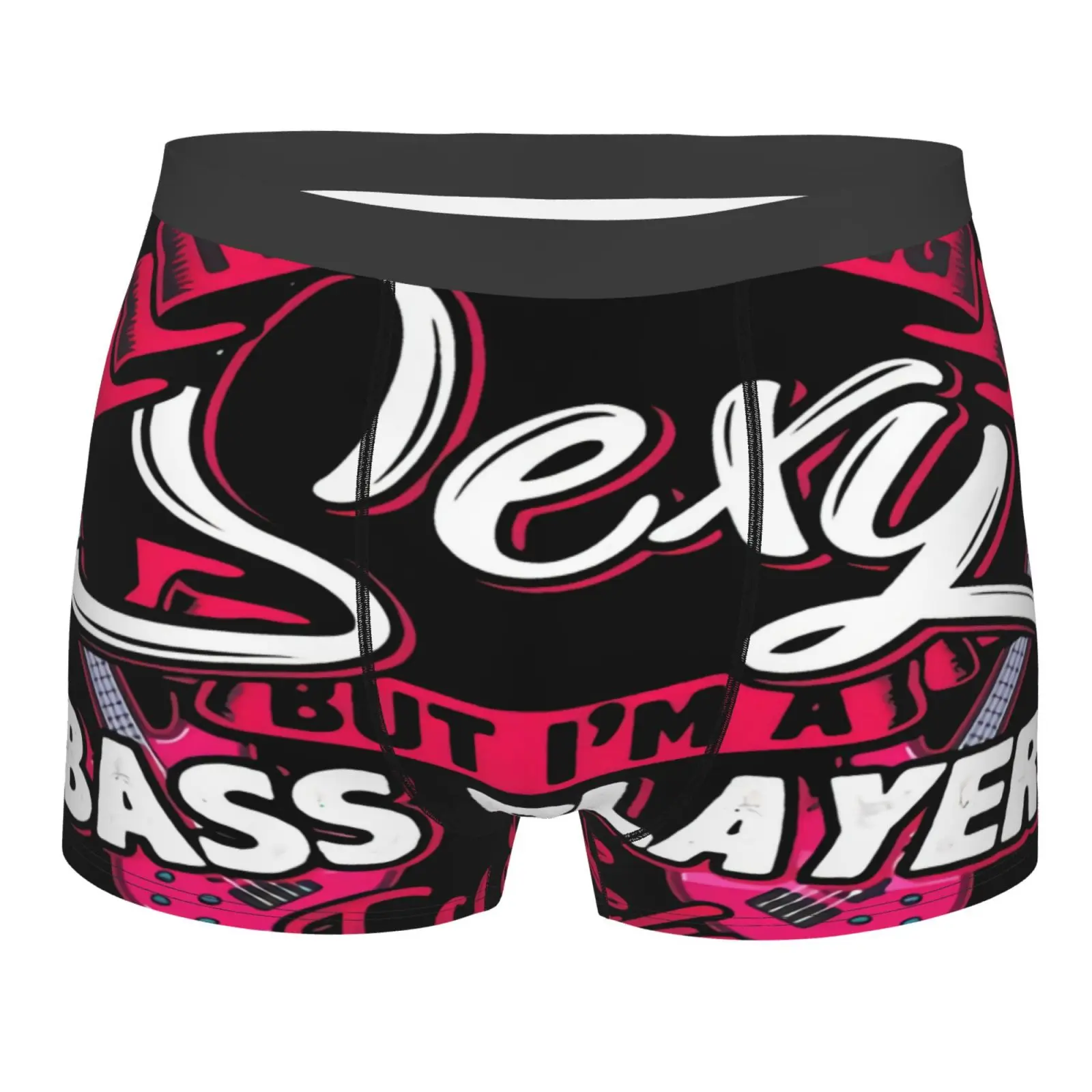 

Нижнее белье мужское из полиэстера, готические трусы-боксеры с историей бас-гитары, шорты для спорта