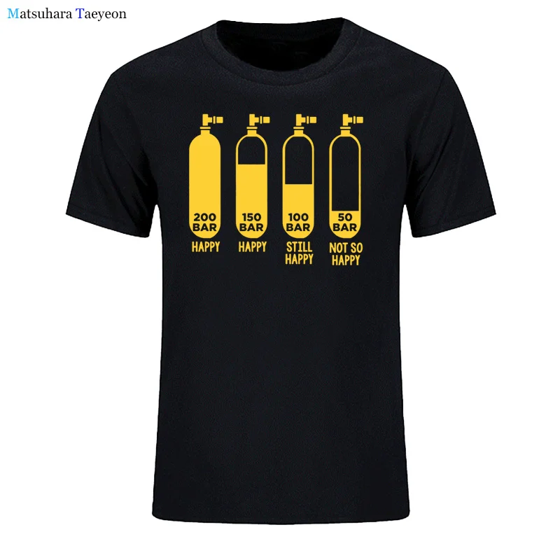 

Diver 200 Bar Funny Graphic T Shirts Men Summer Cotton Short Sleeve Tshirt Streetwear Tops Oversized Heartbeat Scuba Diving