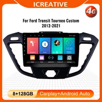 9 Inch 2 Din 4G Carplay For Ford Transit Tourneo Custom 2012-2021 Car Multimedia Player Android Wifi GPS Navigation  Head Unit