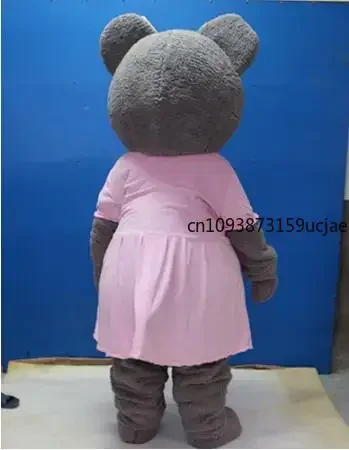 Свадебные костюмы талисмана плюшевого мишки для косплея медведя на Хэллоуин