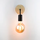 Современное деревянное настенное бра для спальни, гостиной, бара, кабинета, кофейни, лампочки E27 (не входят в комплект), винтажная промышленная настенная лампа