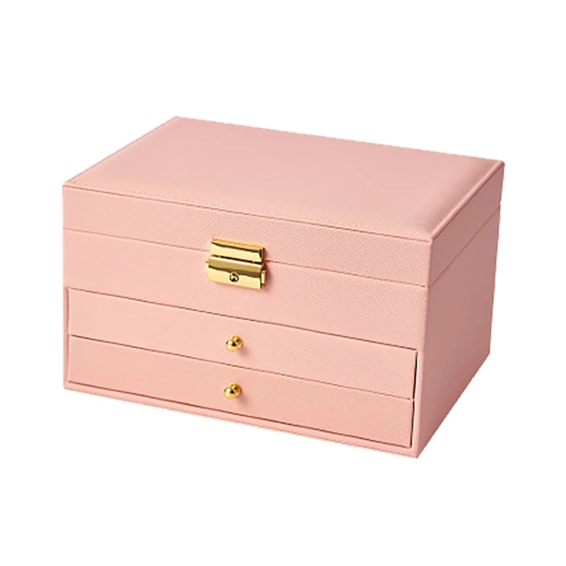 

Jewelry Storage Box Pu Leather Multifunctional Large-Capacity European Princess Storage Box Birthday Wedding Gift Box