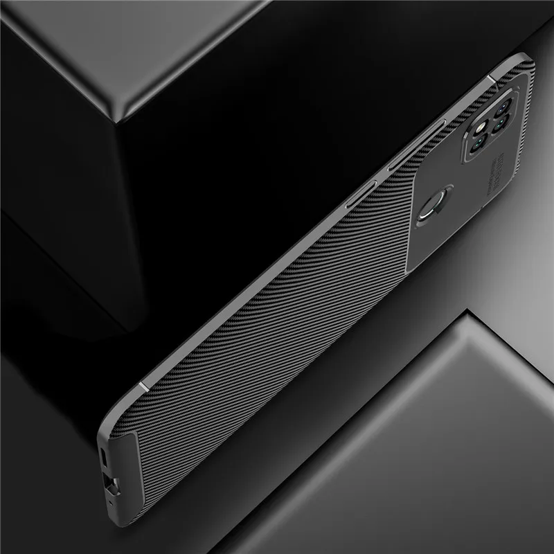 Carbon Fiber Case For Xiaomi Redmi 9C 9 9A 10A 10 K20 Note10 12 Cover Soft Phone Bumper NFC Funda |