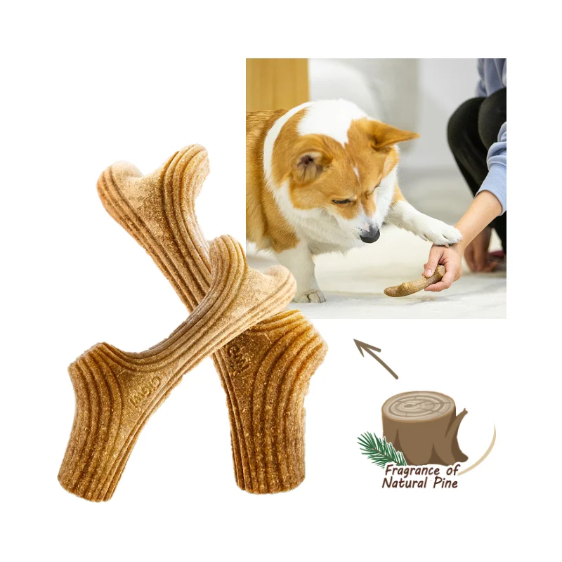 

Antlers Pine Wood Cat Dog Toys Natural Molar Stick for Small Large Dogs Safe Chew Toy Teeth Cleaning Bite Resistant Pet Supplies