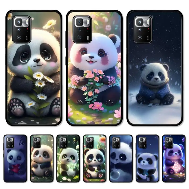 

Cute Panda Phone Case for Redmi 5 6 7 8 9 A 5plus K20 4X S2 GO 6 K30 pro