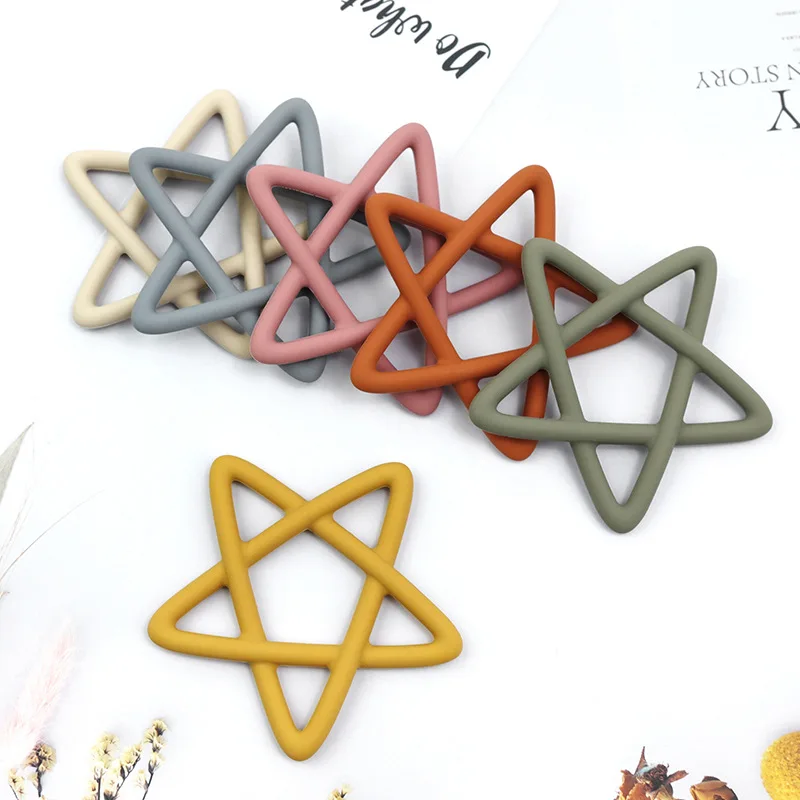 Мягкий силиконовый прорезыватель для детей в форме звезды игрушка ухода за