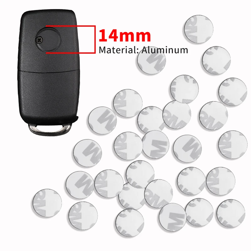 

10pcs 14mm Car Remote Control Key Badge Sticker Decoration For VW Volkswagen Passat B6 B7 B8 B9 CC Golf 4 5 6 7 Tiguan R Line