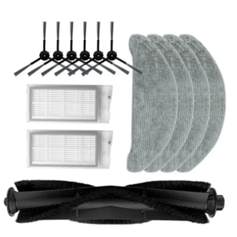 

13PCS For Xiaomi Roidmi EVE Plus Sweeper Parts Side Brush Kit Main Brush Dust Bag Mop Vacuum Cleaner Accessories