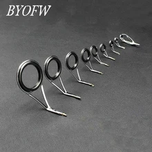 BYOFW 스테인레스 스틸 세라믹 링 낚싯대 가이드, 텔레스코픽 프레임, 스핀 폴, 아이 라인 링 폴, 건물 교체, 9 개