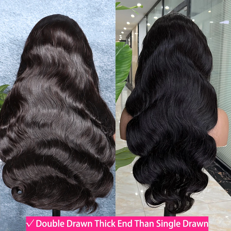 Yiwigs 200 Плотность Супер Двойная Вытянутая Объемная Волна Hd Парики Из Человеческих
