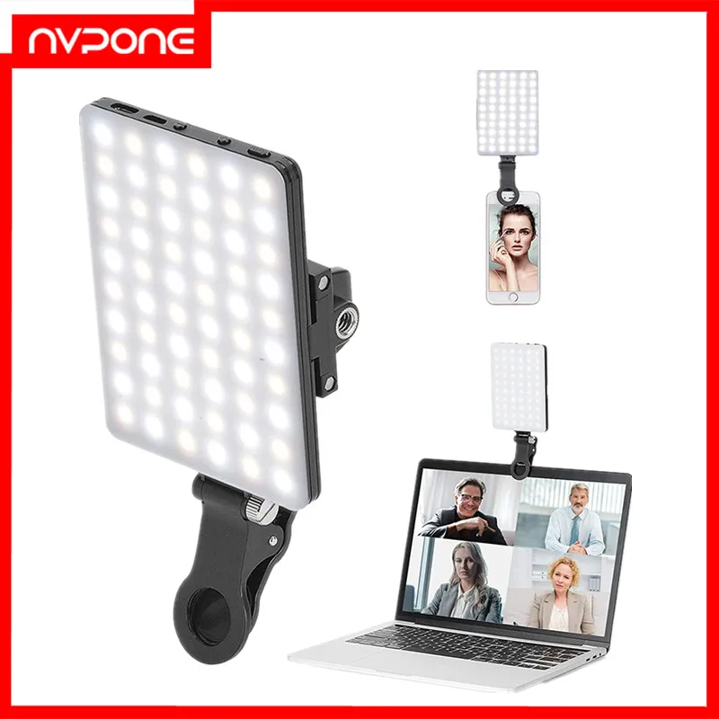 

Mobile Phone Fill Light LED Selfie Light Portable Video Conference Lighting Clip Video Light 2500K-9500K for Live Streaming