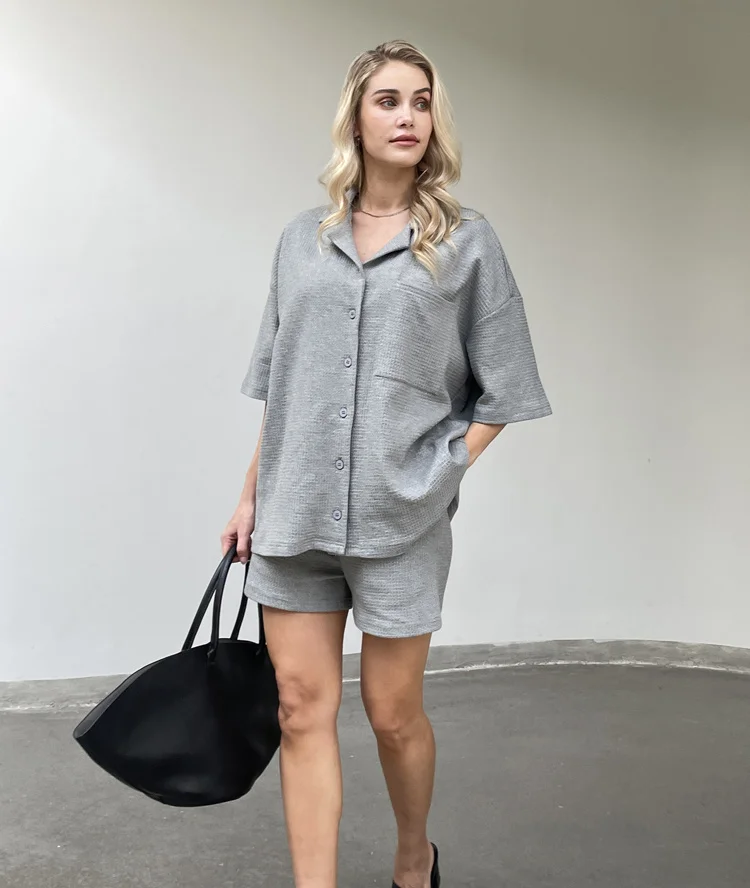 

2023 Woen Casual Cotton T shirt Short Sets Woen Two pcs sets