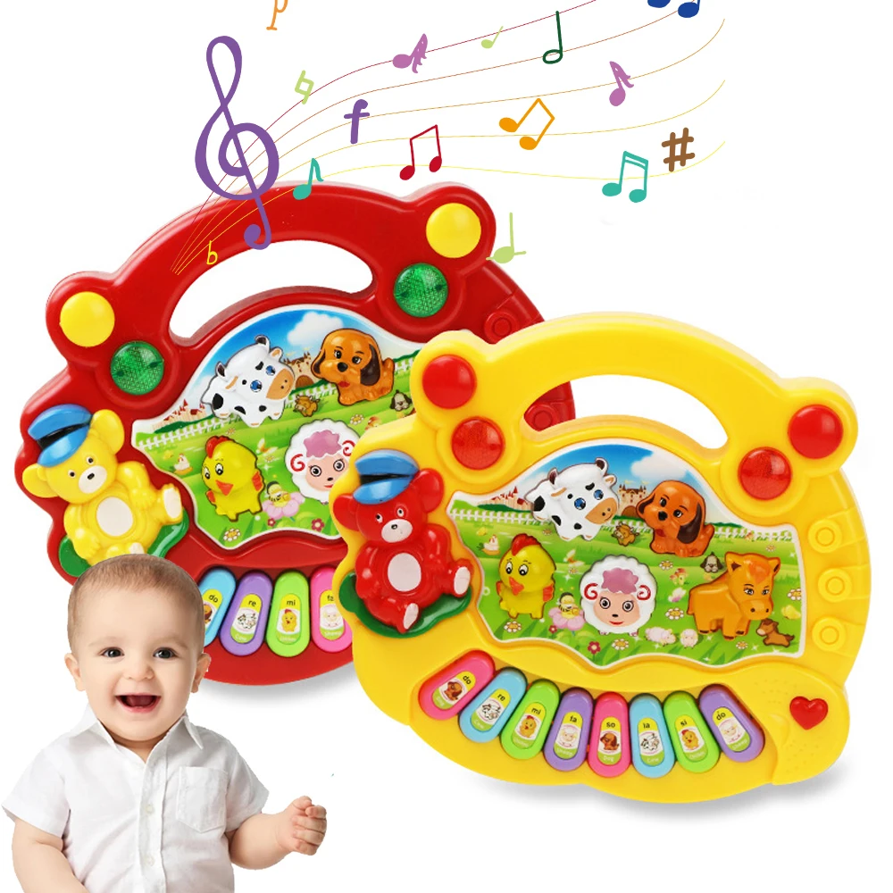 

Music Drums for Baby Animal Piano Musical Instrument Toys Montessori Early Education Birthday Gift for Kids Toddlers Girl Boy