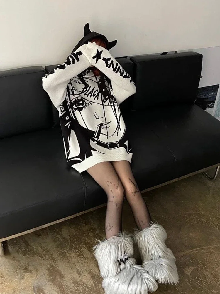 CGC Harajuku японский аниме свитер женский осенне-зимний трикотаж модный мягкий