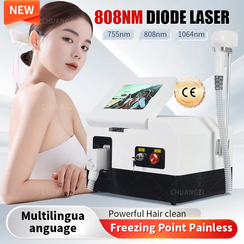 

NEWEST 808nm Diode Laser Permanent Hair Removal device 755nm 808nm 1064nm ICE Hair Removal Laser remove hair machine