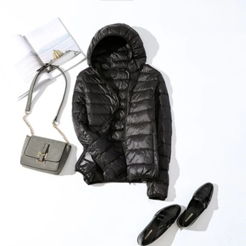 2023 Autumn Winter Women Ultralight Down Jackets New Puffer Duck Feather Coats Slim Warm  Solid Portable Outwe enlarge