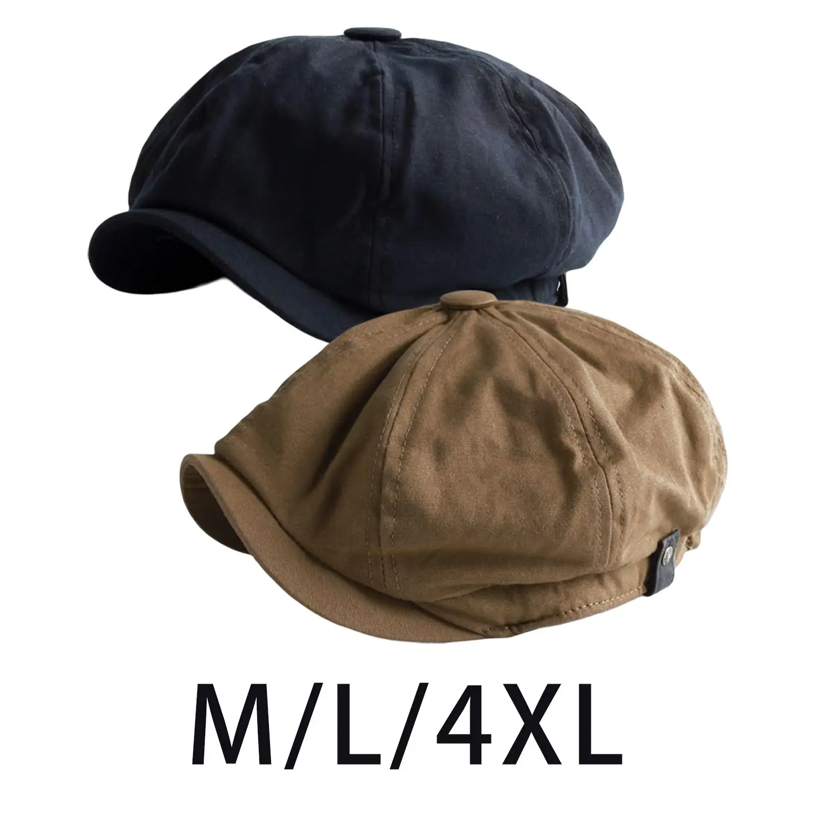 

Breathable Men Newsboy Hat Beret Caps Casual Retro Style Cabbie Hat Octagonal Flat Hat for Vacation Fall Summer Travel