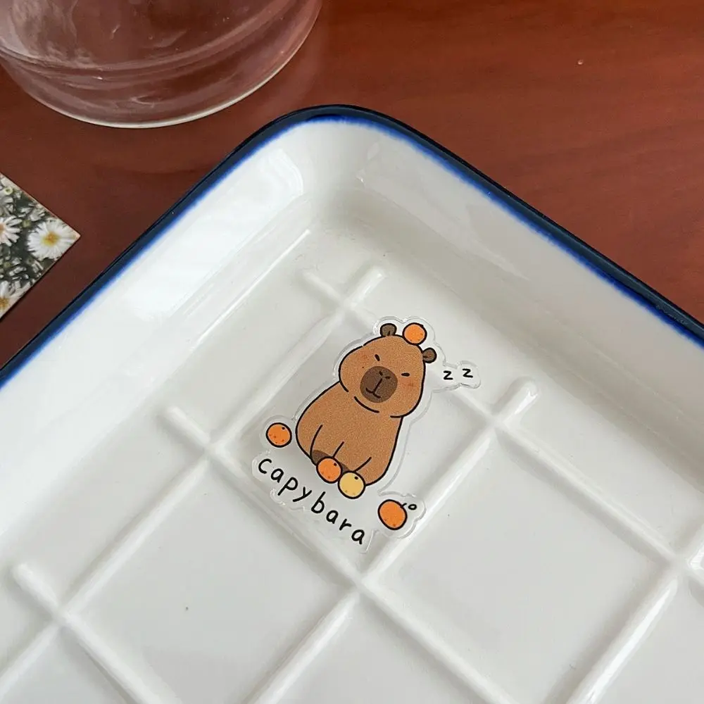 Изысканная нагрудник акриловая булавка-капибара милая брошь-капибара модная с