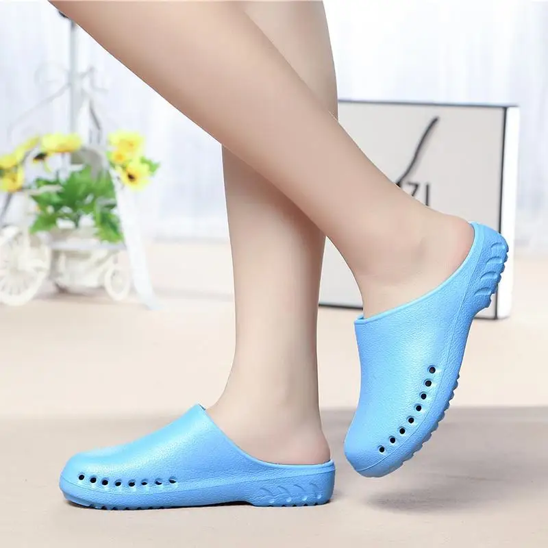 Medical Slippers for Men Women Doctors Special Slippers Laboratory Soft Sole Nursing Shoes Silent Breathable Surgical EVA Clogs