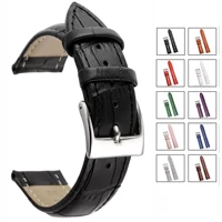 comfortable cowhide genuine leather watch strap 12141618202224 mm watch pin buckle band soft wrist belt bracelet tool