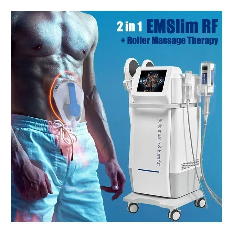 Фото Электромагнитный массажер Emslim 2 в 1, таймер для мышц Fetten Tfernungs Maschine Gewichts Verlust Lymph Drenaż Muskel Massage Bo №5