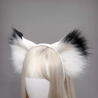 simulation fox ears headband pure handmade plush lolita headdress hairpin wolf ear cat ear animal ear