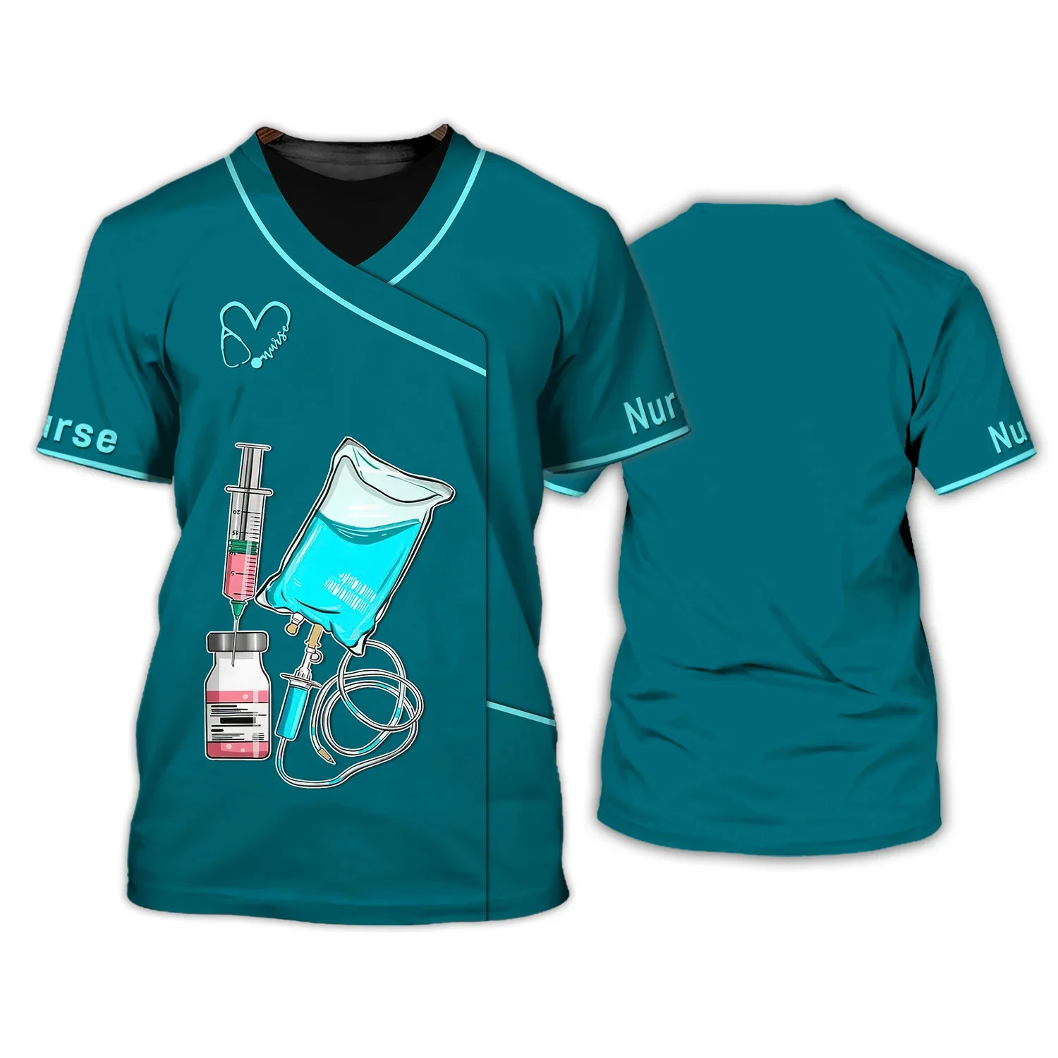 

Short Sellves Women T-shirt 3d Doctors/Nurse Workwear Personalization Unisex Top Summer O-neck Vintage Women's T Shirt Clothing
