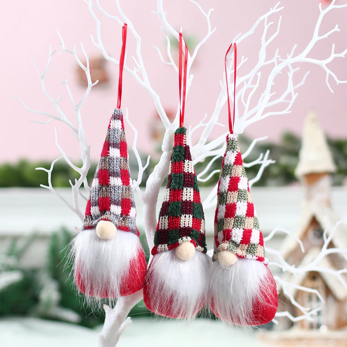 Рождественские гномы куклы без лица украшения на Рождество 2024 для дома подарки