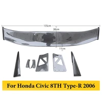 for honda civic 8th type r 2006 carbon fiber rear spoiler trunk wing car styling