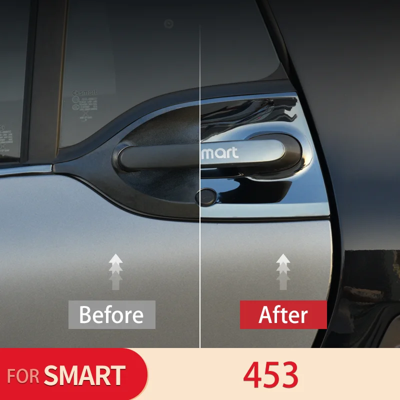 

Car Inner Outer Door Bowl Handle Frame For Smart 453 Fortwo Exterior Modification Stainless Steel Decorative Accessories