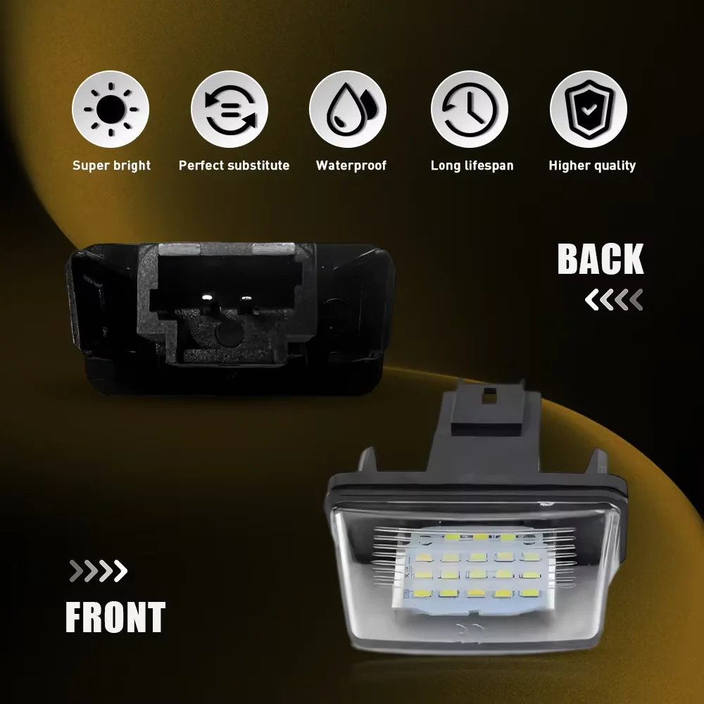 Фото Светодиодная подсветка номерного знака для Citroen C3 C4 C5 BERLINGO Saxo Xsara Picasso, для Peugeot 206 207 306 307 308 406 5008 №3
