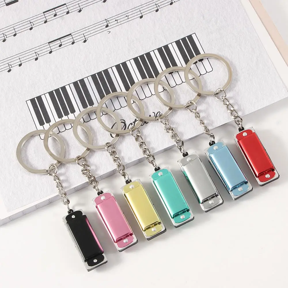 

3.6 * 1.2 * 0.8cm Woodwind Instruments Gifts for Kids Harmonic Keyring Harmonica Keychain Keys Holder Hanging Pedants
